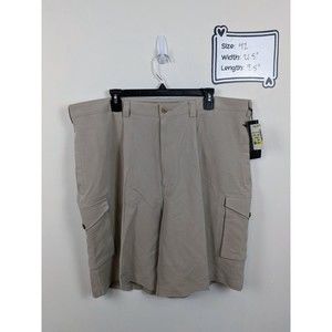 NEW Paradise Coves Washable Silk Khaki Cargo Shorts 42
